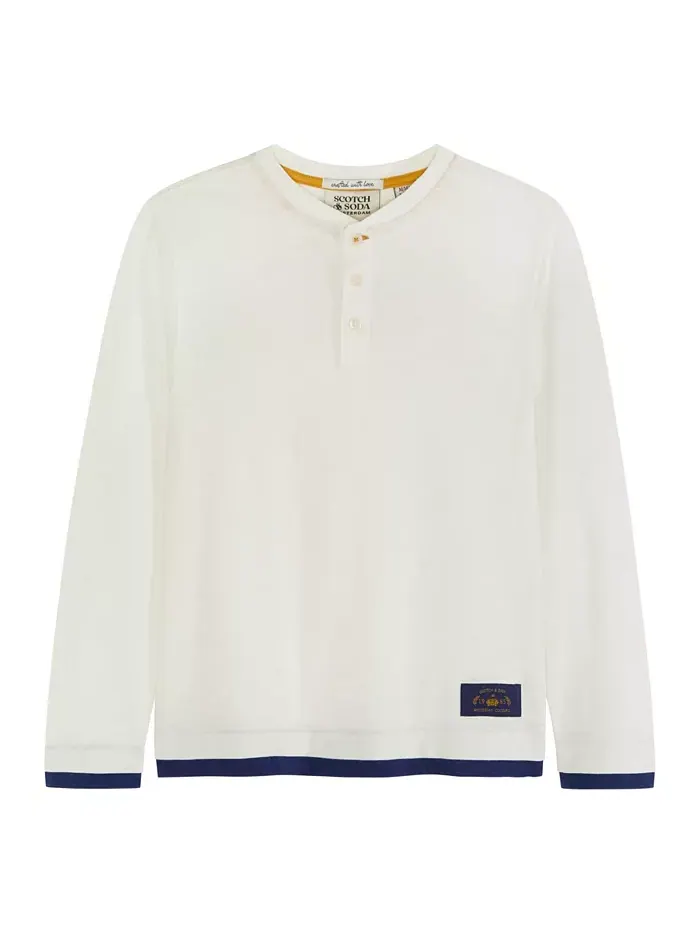 Футболка-поло для мальчиков больших размеров из мягкого джерси SCOTCH & SODA — изображение 3 из 10, лебедь