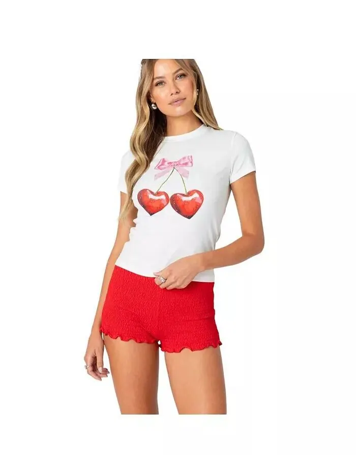 Женская футболка Cherry Heart Edikted — изображение 1 из 4, белый