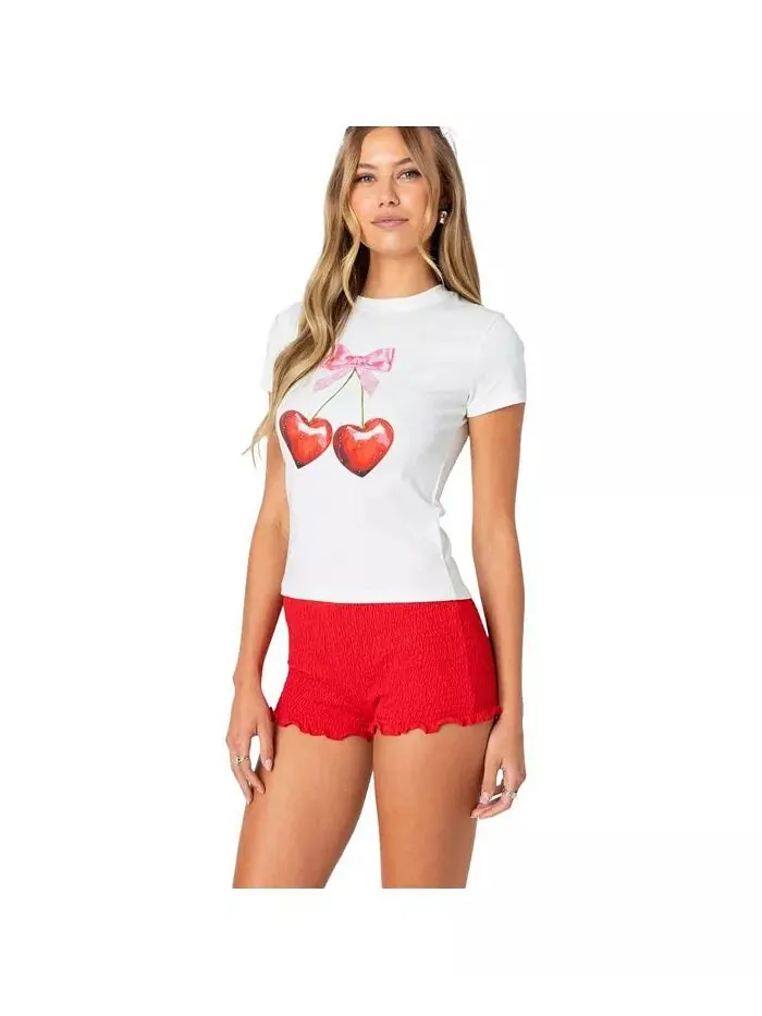 Женская футболка Cherry Heart Edikted — изображение 4 из 4, белый