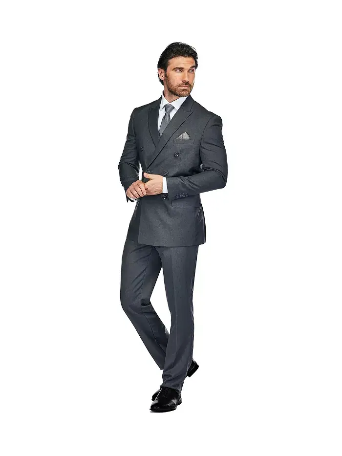 Мужской двубортный костюм Slim Fit 2-Piece Gino Vitale