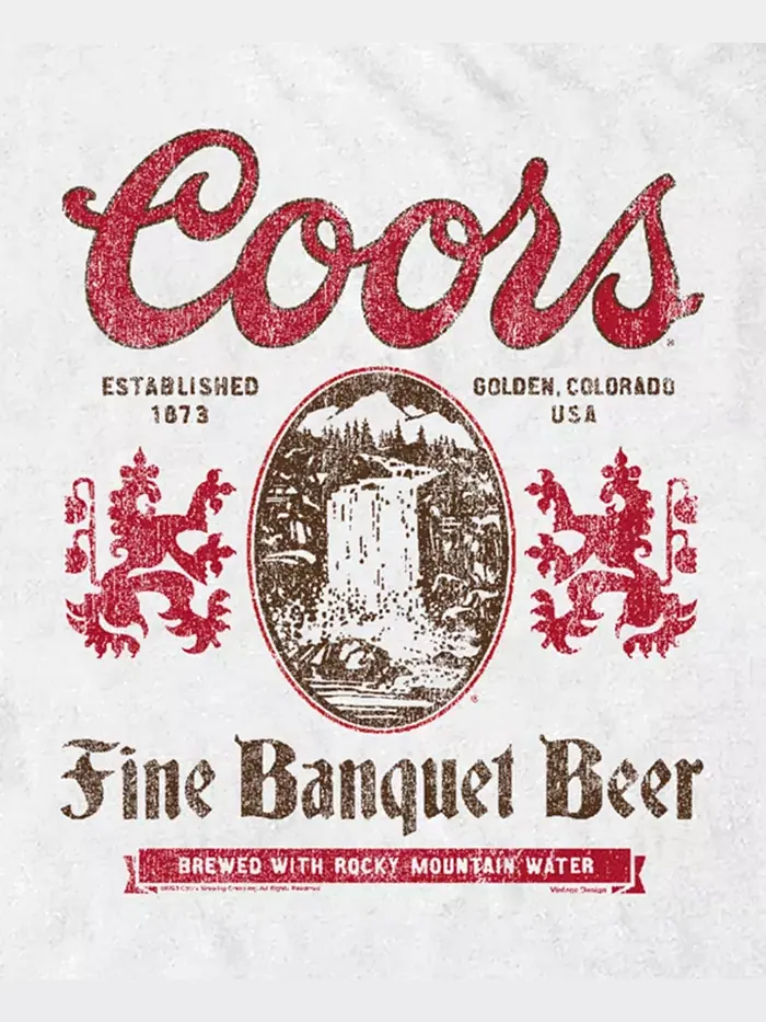 Мужская футболка с коротким рукавом Banquet Beer Coors Brewing Company — изображение 3 из 3, белый