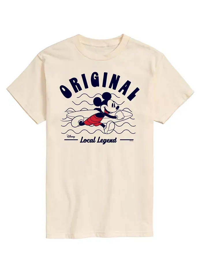 Мужская футболка с коротким рукавом Disney Mickey's Original Local Legend AIRWAVES — изображение 1 из 3, бежевый хаки