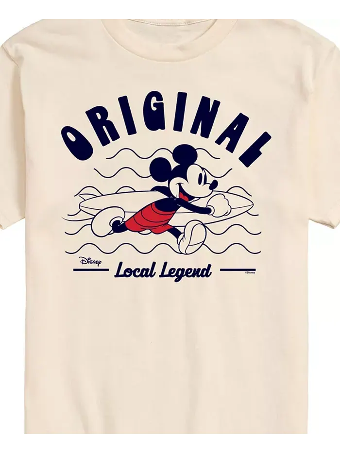 Мужская футболка с коротким рукавом Disney Mickey's Original Local Legend AIRWAVES — изображение 2 из 3, бежевый хаки