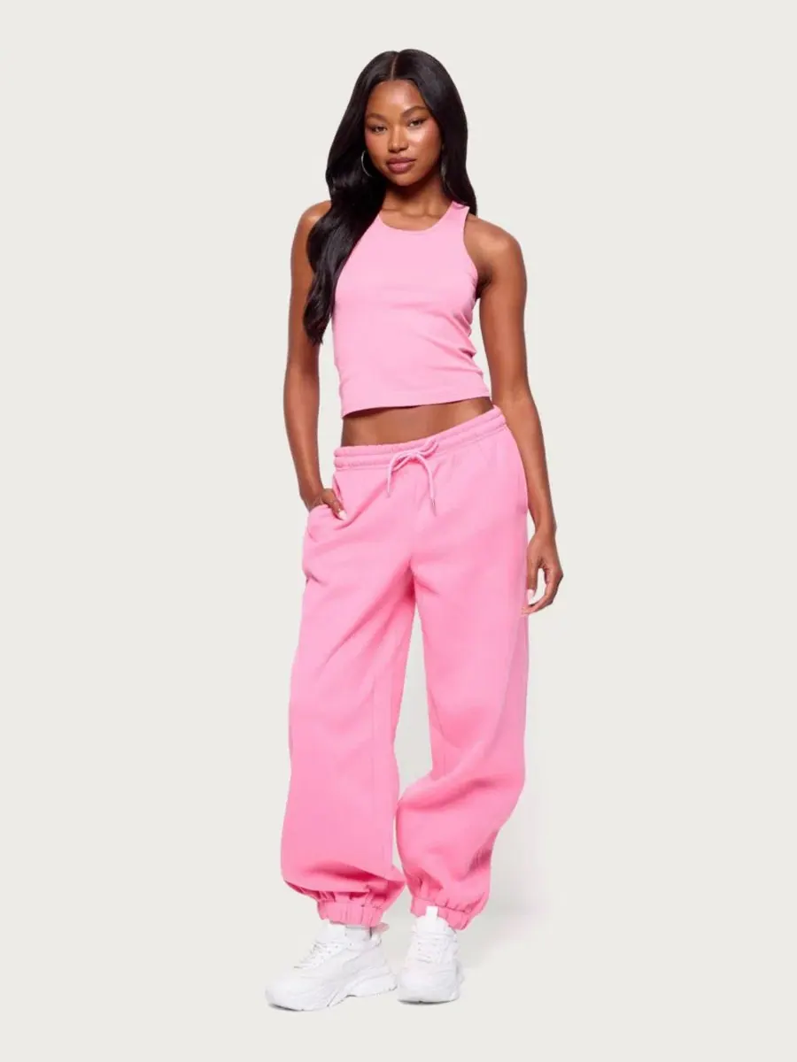 Женские спортивные брюки свободного кроя Raely Oversized Edikted — изображение 3 из 5, розовый