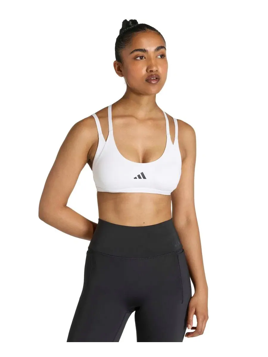 Женский спортивный топ для тренировок Optime Workout Strappy Light Support adidas