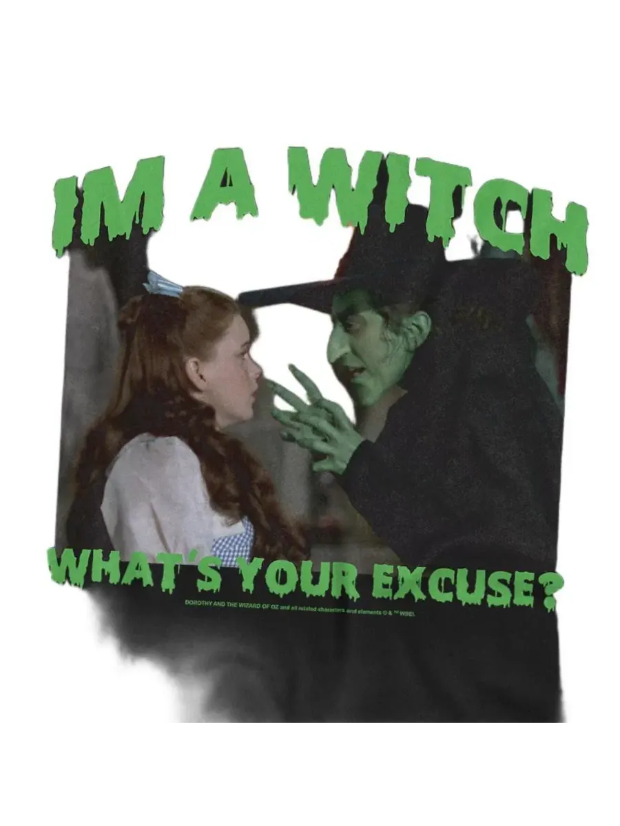 Футболка с принтом What's Your Excuse Wizard Of Oz — изображение 3 из 3, черный