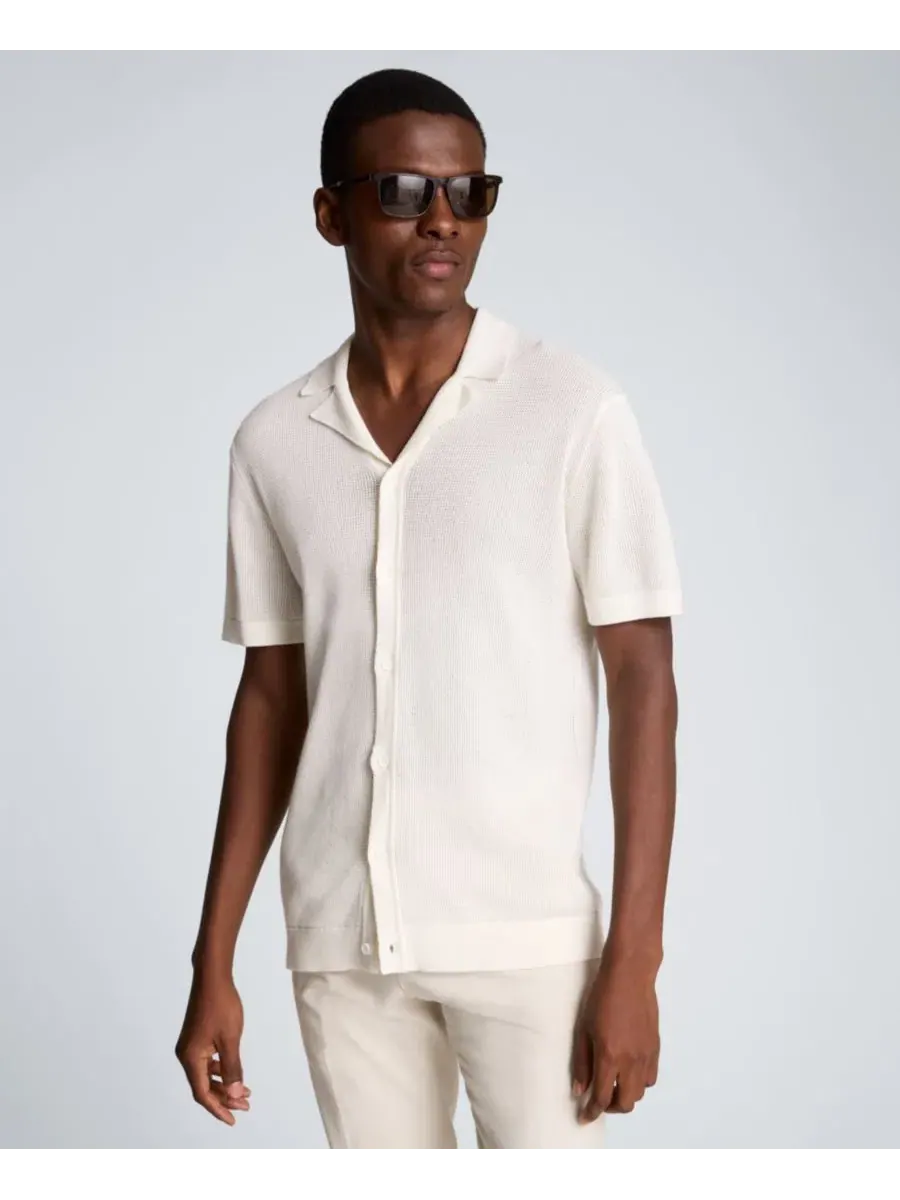 Классическая рубашка-кэмп с коротким рукавом Kenneth Cole