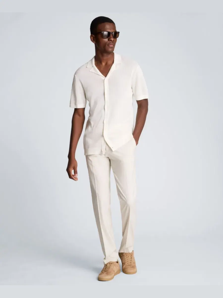 Классическая рубашка-кэмп с коротким рукавом Kenneth Cole — изображение 2 из 5, белый