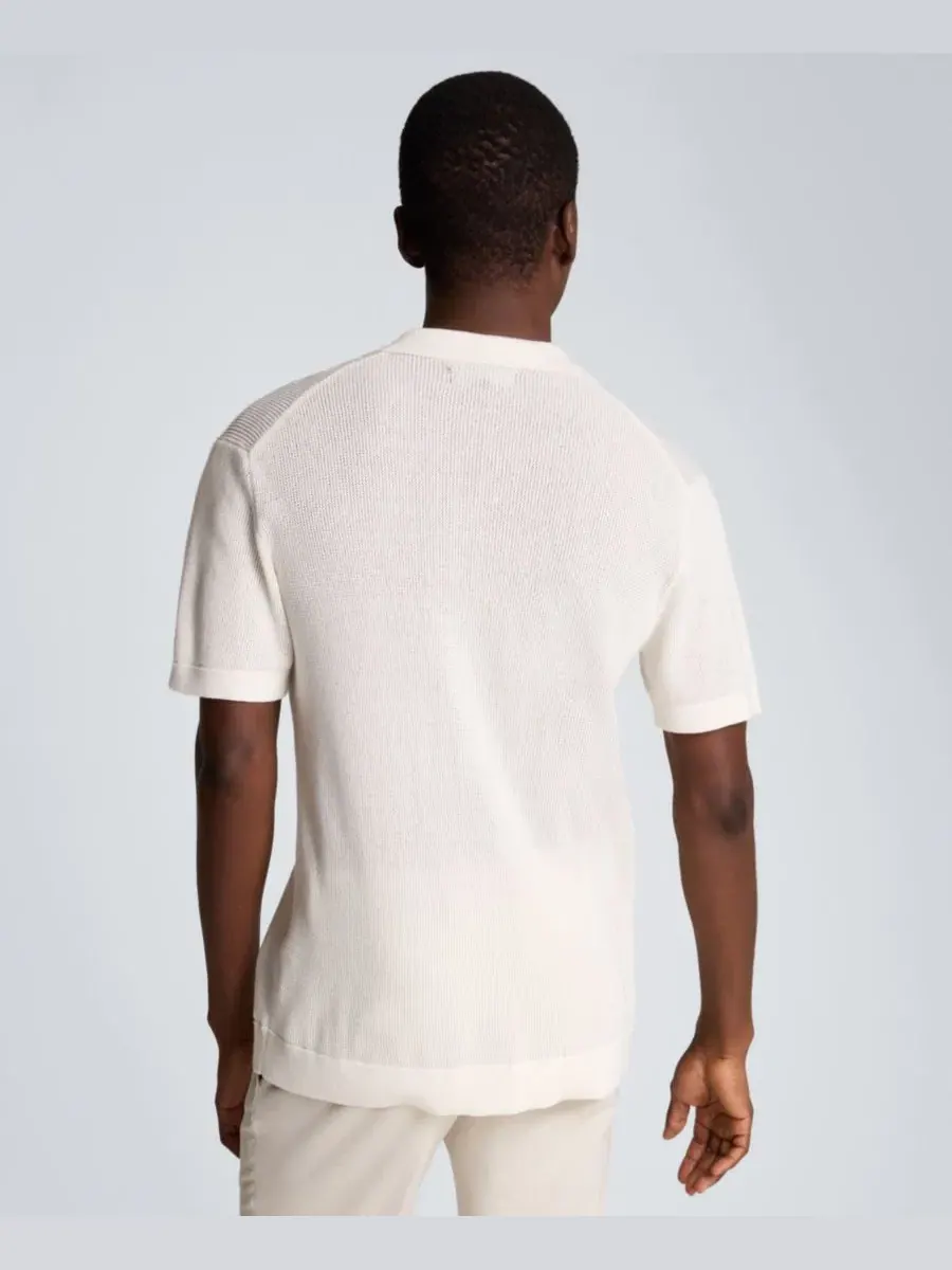 Классическая рубашка-кэмп с коротким рукавом Kenneth Cole — изображение 5 из 5, белый
