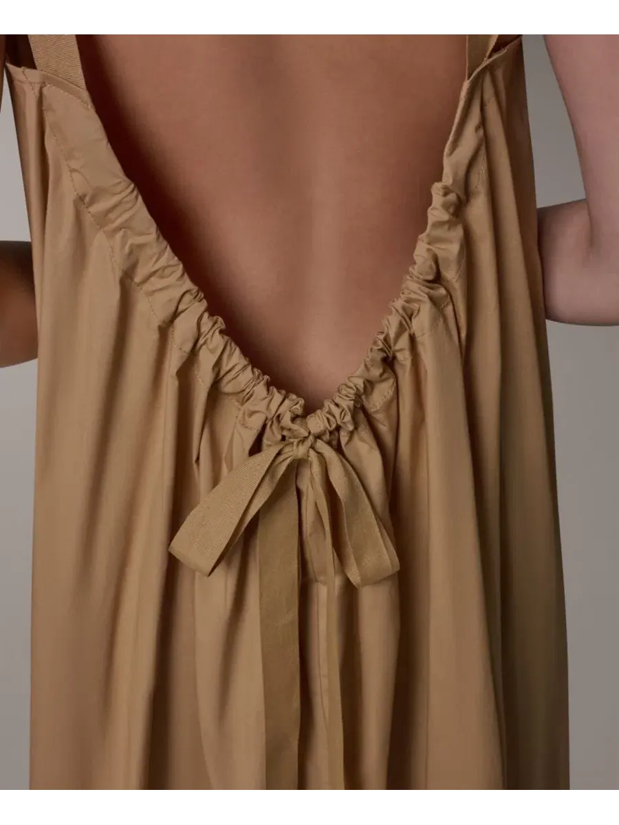 Платье-макси без рукавов с завязками на спине Donna Karan Weekend — изображение 6 из 8, олененок