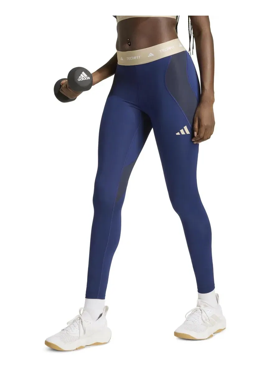 Леггинсы с принтом, 7/8, с высокой талией, Tech Fit adidas