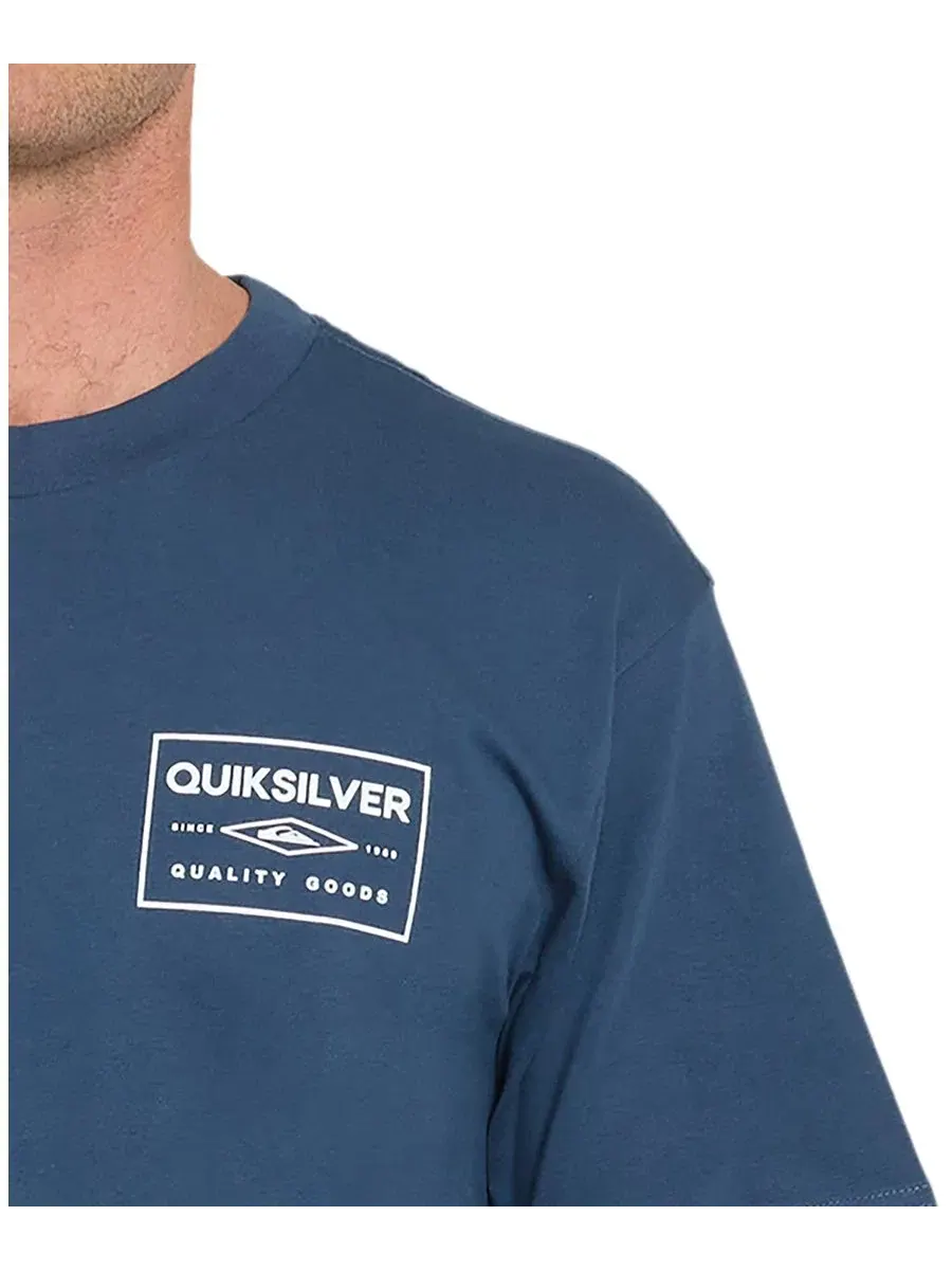 Футболка с коротким рукавом и принтом Quiksilver — изображение 3 из 3, синий