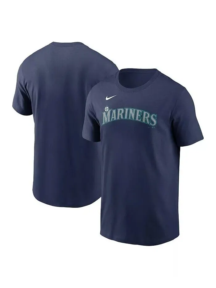 Мужская темно-синяя футболка Seattle Mariners Fuse с надписью Nike — изображение 1 из 3, темно-синий