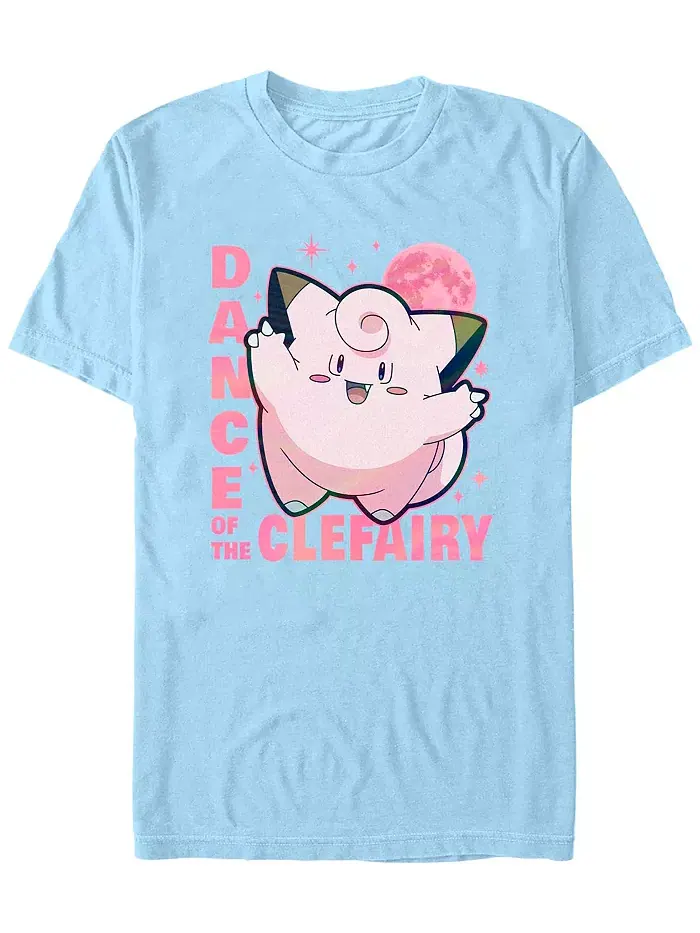 Мужская футболка с коротким рукавом Clefairy Dance Fifth Sun — изображение 1 из 1, светлый синий