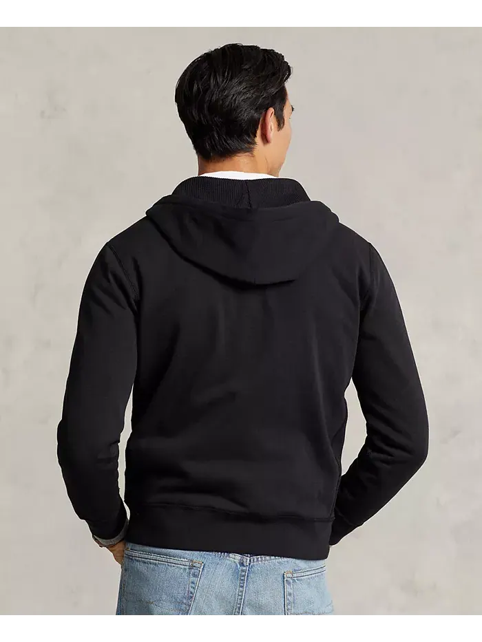 Мужская толстовка с капюшоном Signature Fleece Polo Ralph Lauren — изображение 2 из 5, черный