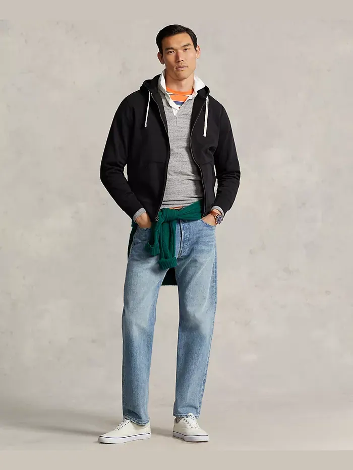 Мужская толстовка с капюшоном Signature Fleece Polo Ralph Lauren — изображение 5 из 5, черный