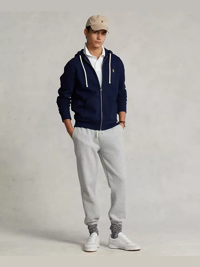 Мужская толстовка с капюшоном Signature Fleece Polo Ralph Lauren — изображение 5 из 5, темно-синий