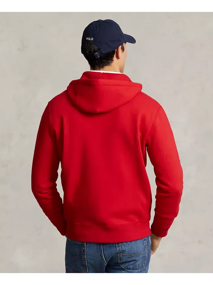 Мужская толстовка с капюшоном Signature Fleece Polo Ralph Lauren — изображение 2 из 5, красный
