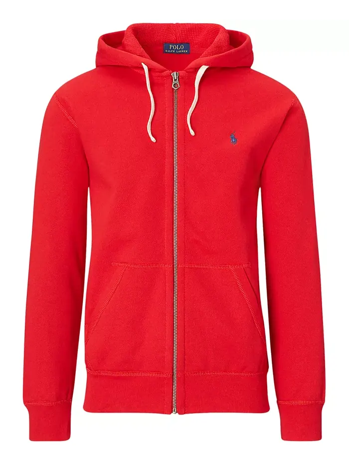 Мужская толстовка с капюшоном Signature Fleece Polo Ralph Lauren — изображение 3 из 5, красный