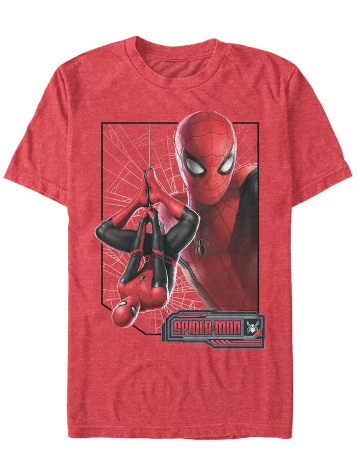 Футболка мужская Marvel "Spider-Man" с перевернутым профилем Человека-паука, короткий рукав Fifth — изображение 1 из 1