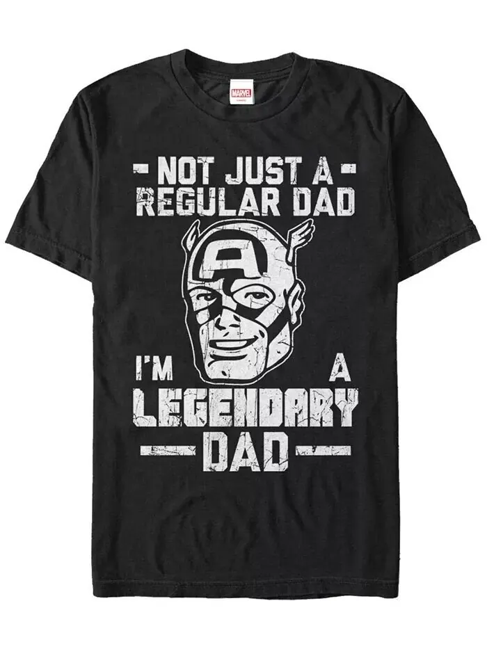 Футболка мужская Legendary Dad Man с коротким рукавом и круглым вырезом Fifth Sun — изображение 1 из 1, черный