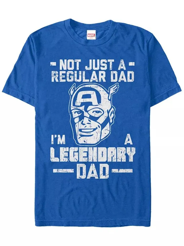 Футболка мужская Legendary Dad Man с коротким рукавом и круглым вырезом Fifth Sun — изображение 1 из 1, королевский