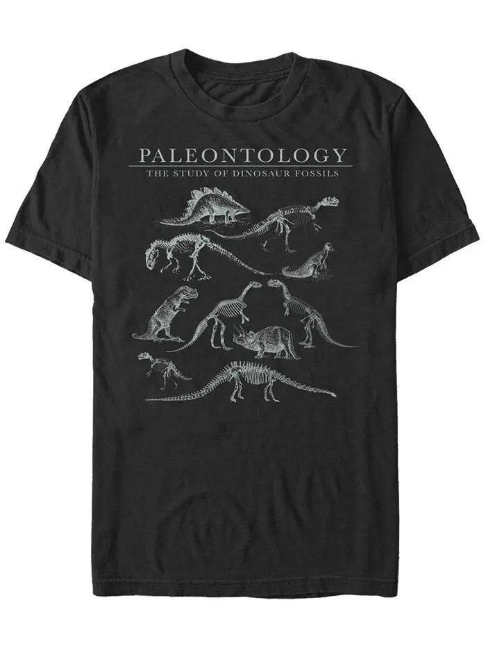 Мужская футболка с короткими рукавами и круглым вырезом Dino Study Fifth Sun — изображение 1 из 1, черный