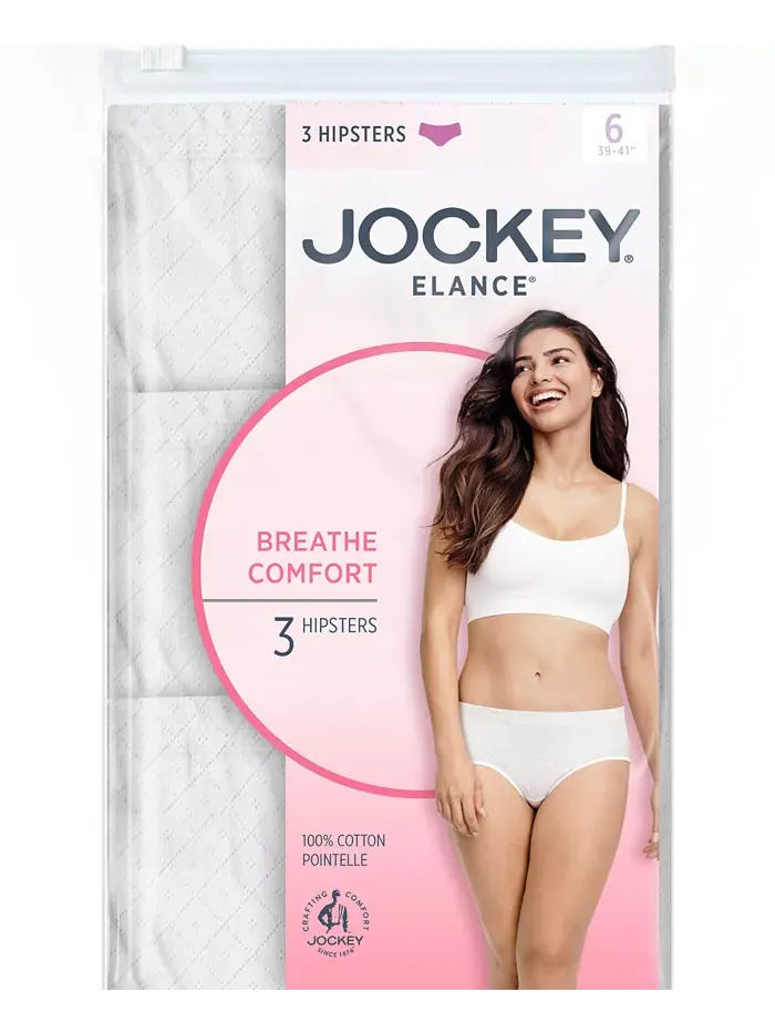 Комплект из 3 трусиков-хипстеров Elance Breathe, 1540, также доступны увеличенные размеры Jockey — изображение 5 из 5