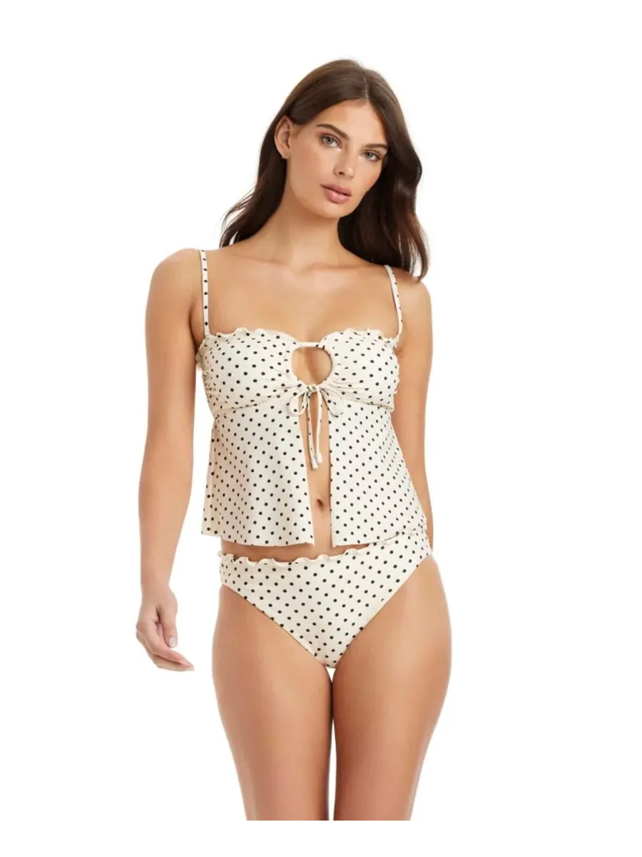 Женские плавки-трусики Pretty in Provence Merrow Pull-On Hipster Sanctuary — изображение 2 из 3, белый песочный