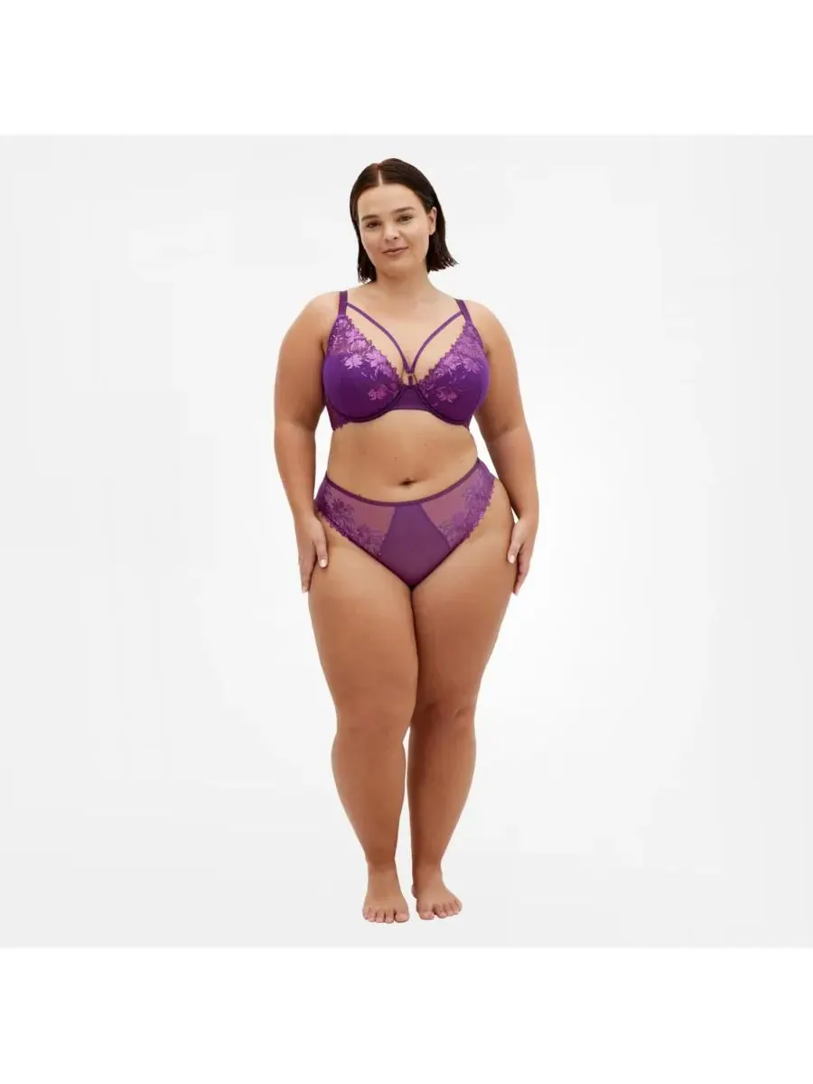 Женский бюстгальтер Tara Plunge Contour CITY CHIC — изображение 3 из 5, фиолетовый