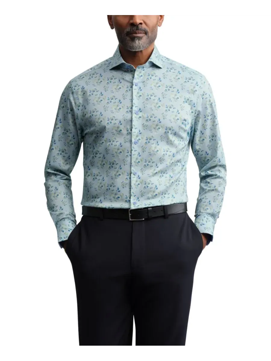Мужская рубашка Ted Baker Premium Slim-Fit, не требующая глажки — мульти