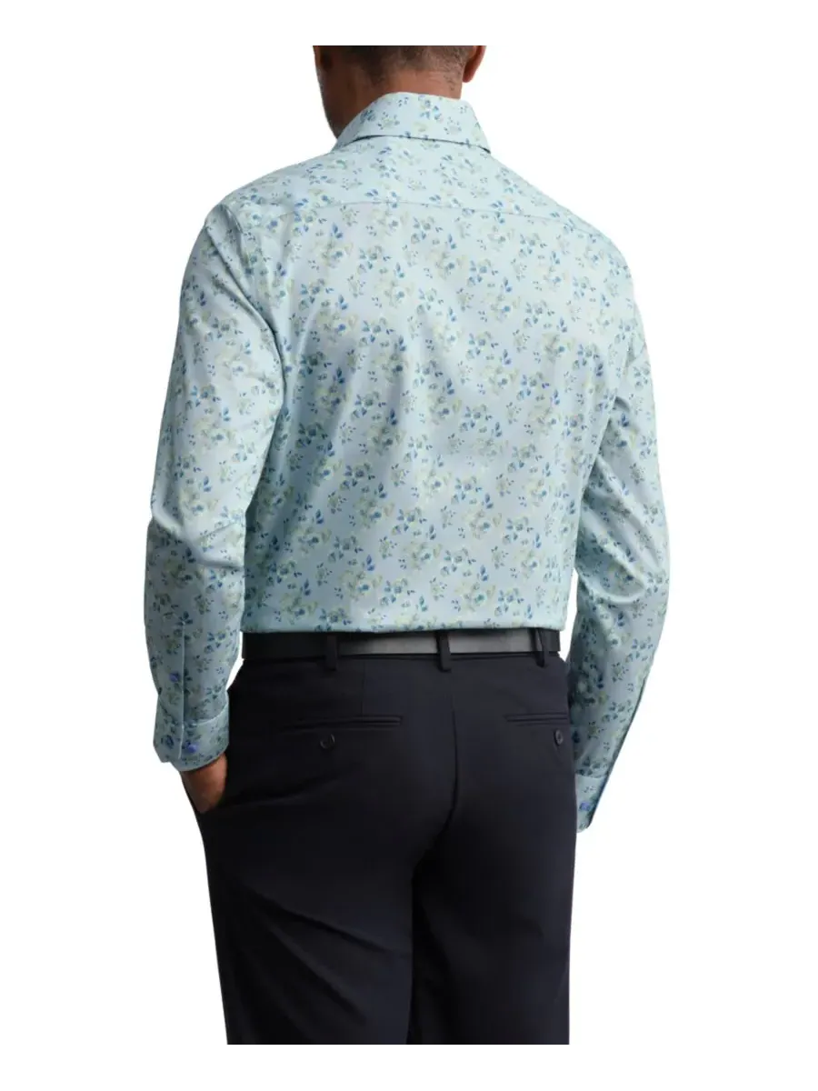 Мужская рубашка Ted Baker Premium Slim-Fit, не требующая глажки — изображение 2 из 4, синий мульти