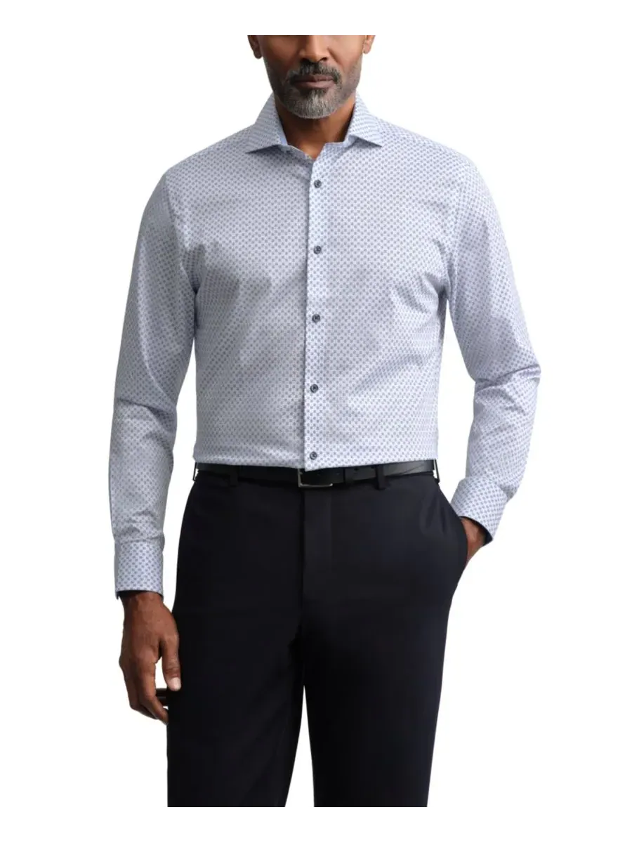 Мужская рубашка Ted Baker Premium Slim-Fit, не требующая глажки — синий