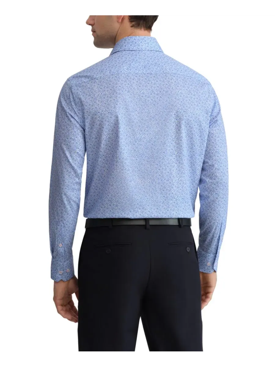 Мужская рубашка Ted Baker Premium Slim-Fit, не требующая глажки — изображение 4 из 5, синий