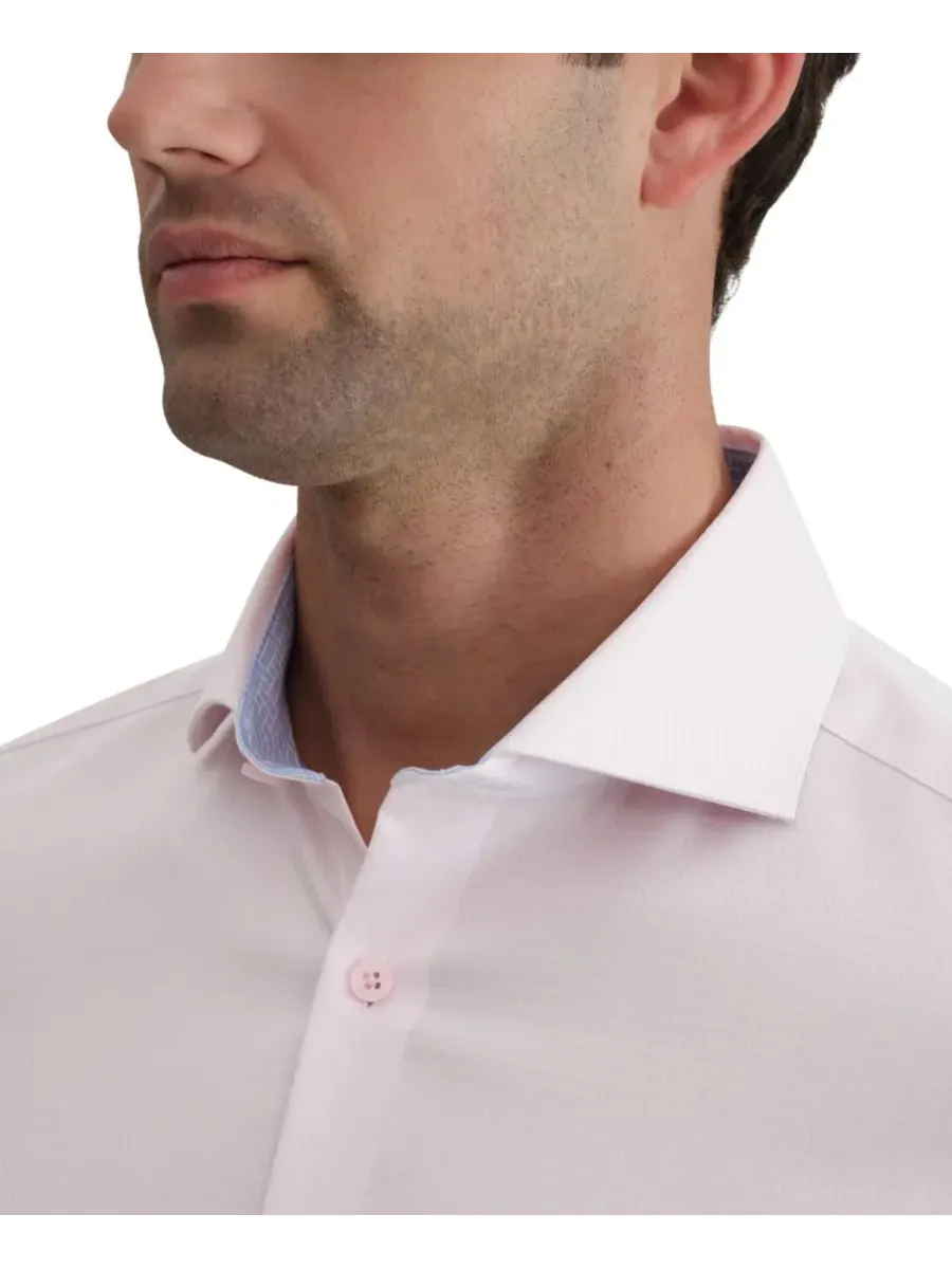 Мужская рубашка Ted Baker Premium Slim-Fit, не требующая глажки — изображение 2 из 6, розовый