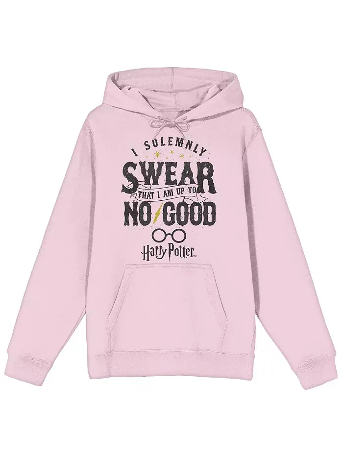 Мужская толстовка с капюшоном I Solemnly Swear I Am Up To No Good, длинный рукав — изображение 1 из 2, розовый