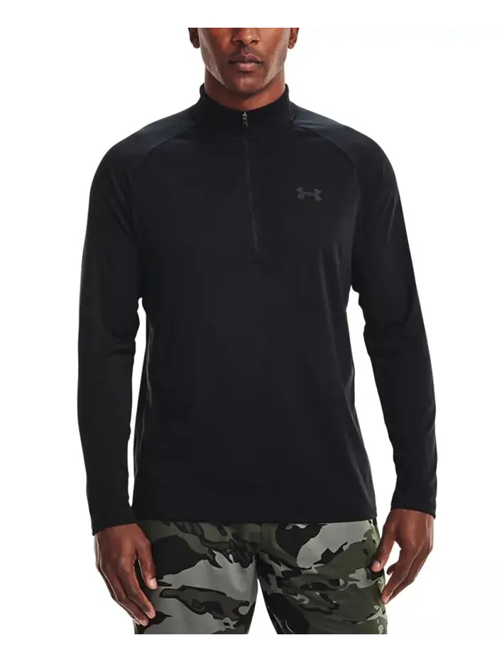 Мужской пуловер с молнией до половины UA Tech Under Armour — изображение 3 из 5, черный