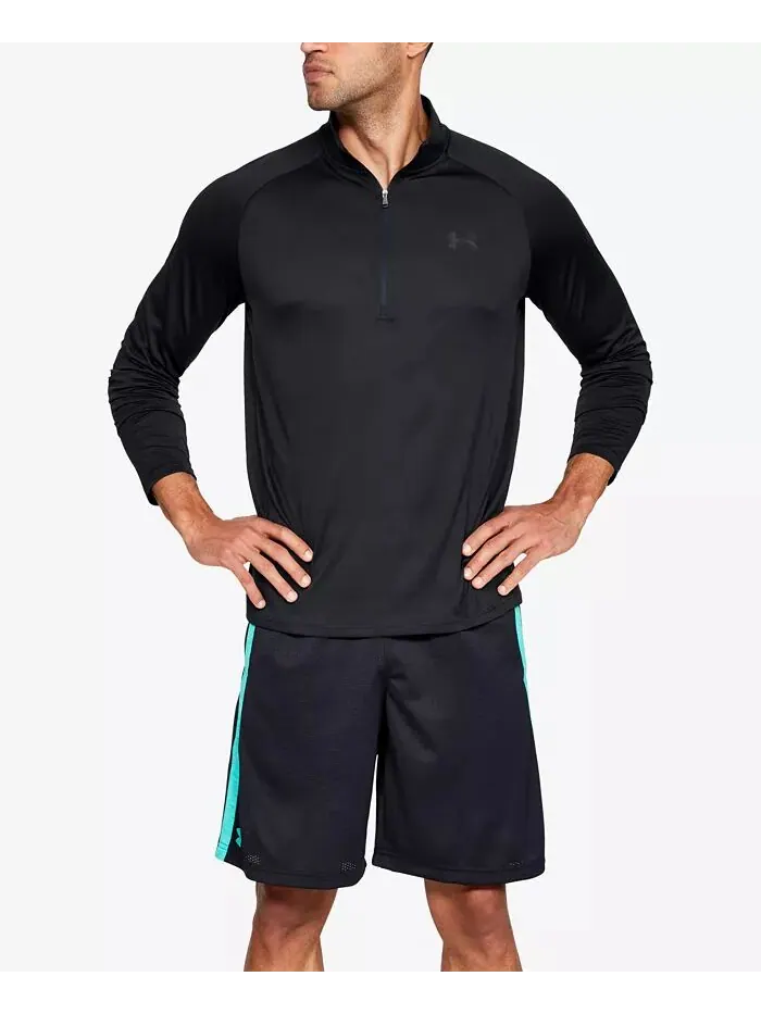 Мужской пуловер с молнией до половины UA Tech Under Armour — изображение 5 из 5, черный