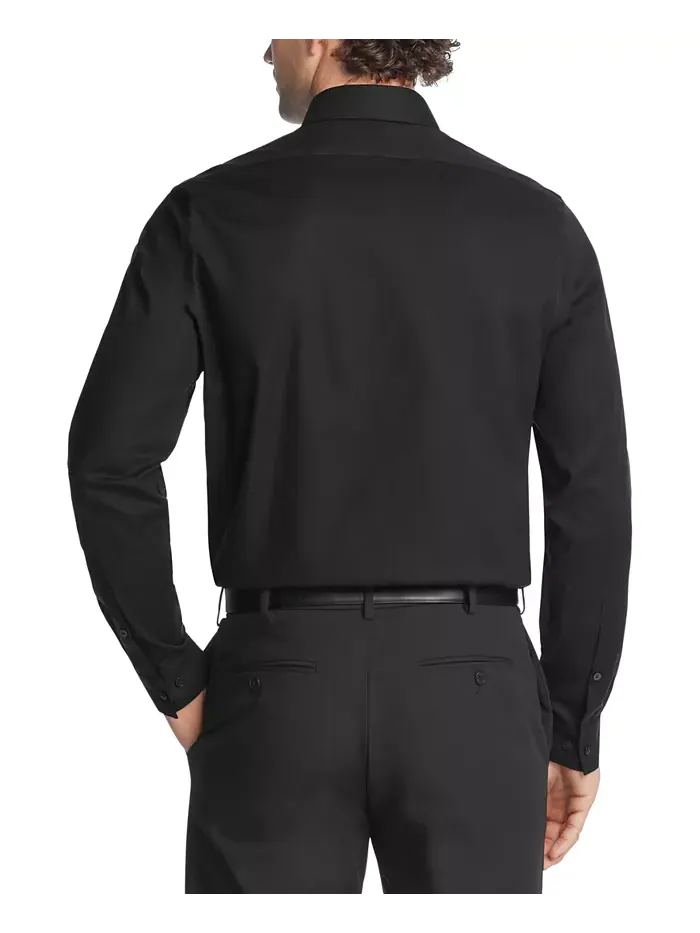 Мужская классическая рубашка Slim-Fit Calvin Klein — изображение 2 из 7, черный
