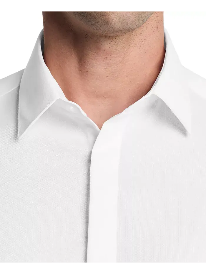 Мужская классическая рубашка Slim-Fit Calvin Klein — изображение 3 из 9, белый
