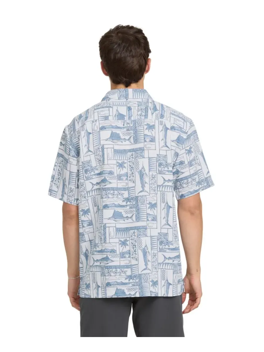 Мужская рубашка с коротким рукавом Quiksilver East Cape Quiksilver Waterman — изображение 3 из 5, белый