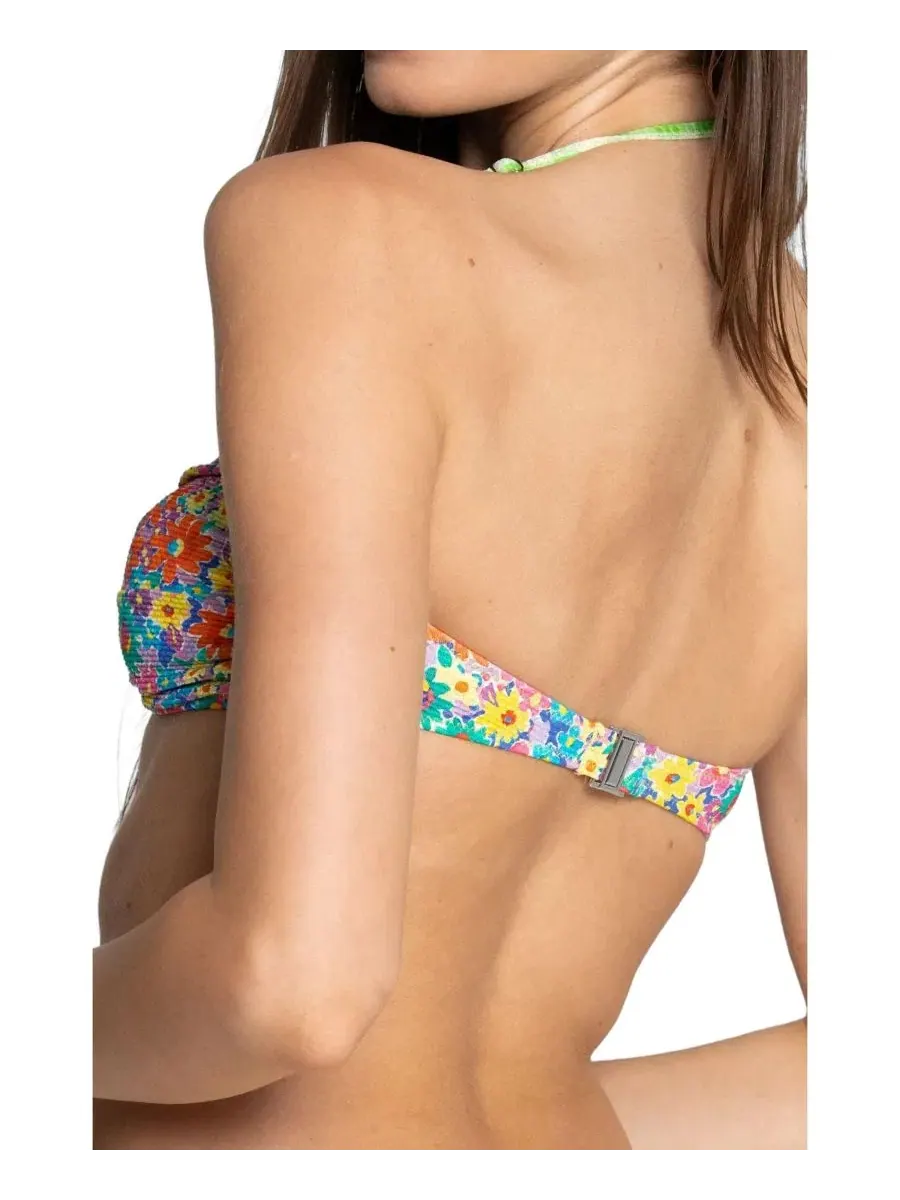 Топ-бандо с регулируемой завязкой на шее Nia On The Rocks Bright Swimwear — изображение 2 из 3, луговой
