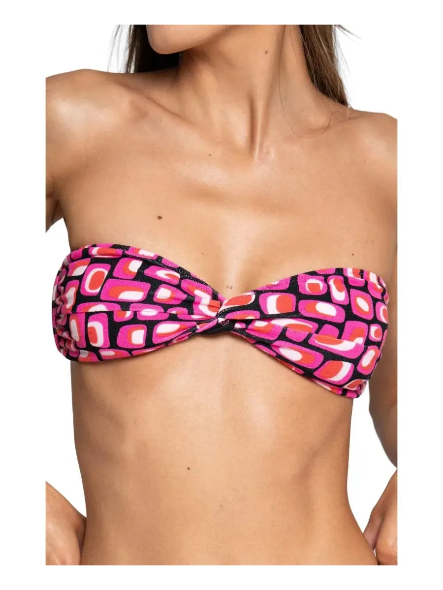 Топ-бандо с завязками на шее Nia On The Rocks Bright Swimwear, On The Rocks — изображение 1 из 3