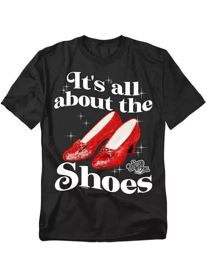 Большой и высокий футболка All About The Shoes Wizard Of Oz — изображение 1 из 3, черный