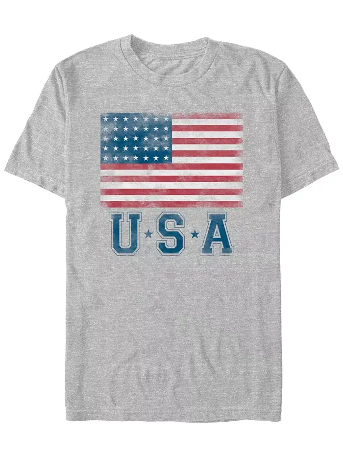 Мужская футболка с коротким рукавом USA Two Star Flag 2 Fifth Sun — изображение 1 из 3, приглушенный
