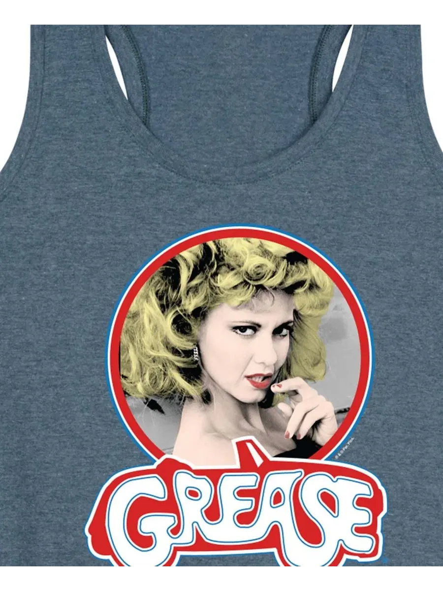 Майка-борцовка большого размера Grease Sandy с графическим принтом и круглым вырезом Hybrid Apparel — изображение 2 из 3
