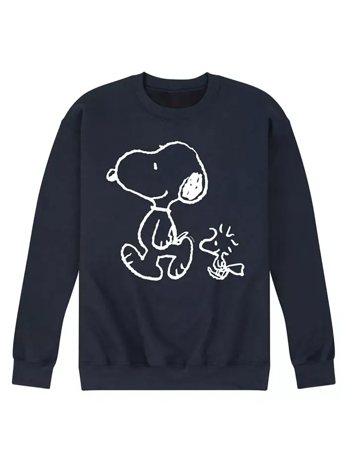 Гибридный флисовый свитшот Hybrid Apparel Snoopy Woodstock Walk для мужчин AIRWAVES