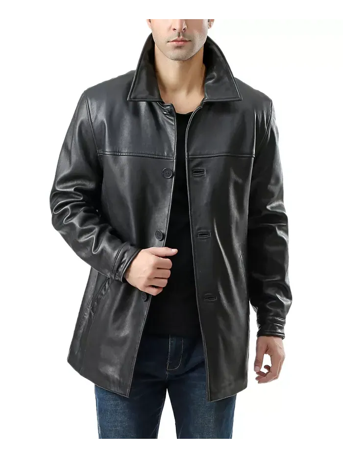 Мужское кожаное пальто Samuel Car Coat BGSD