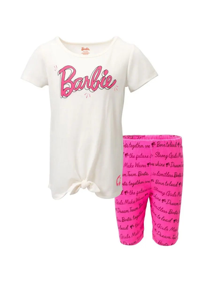 Комплект одежды для девочек: футболка и шорты Barbie
