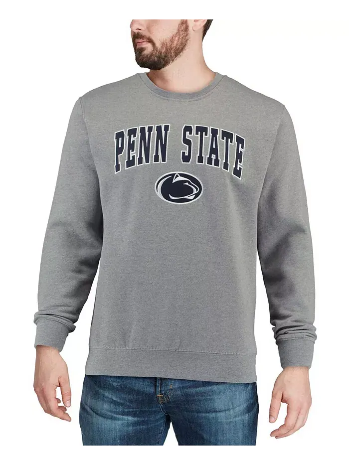 Мужской свитшот с круглым вырезом и арочным логотипом Penn State Nittany Lions Colosseum — изображение 7 из 10, серый